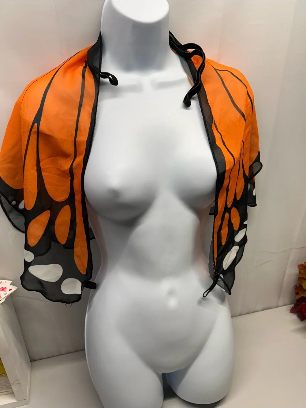 Orange Monarch Butterfly Costume Wings - Unbranded